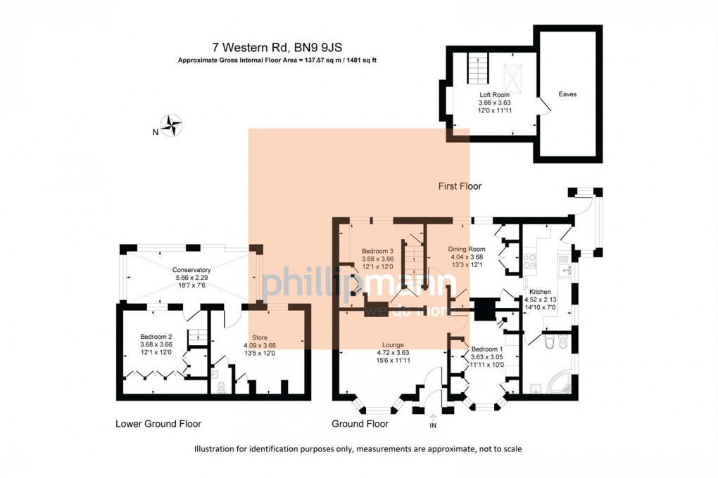 Floorplan for Western Road, Newhaven