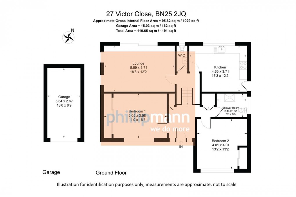 Floorplan for Victor Close, Seaford