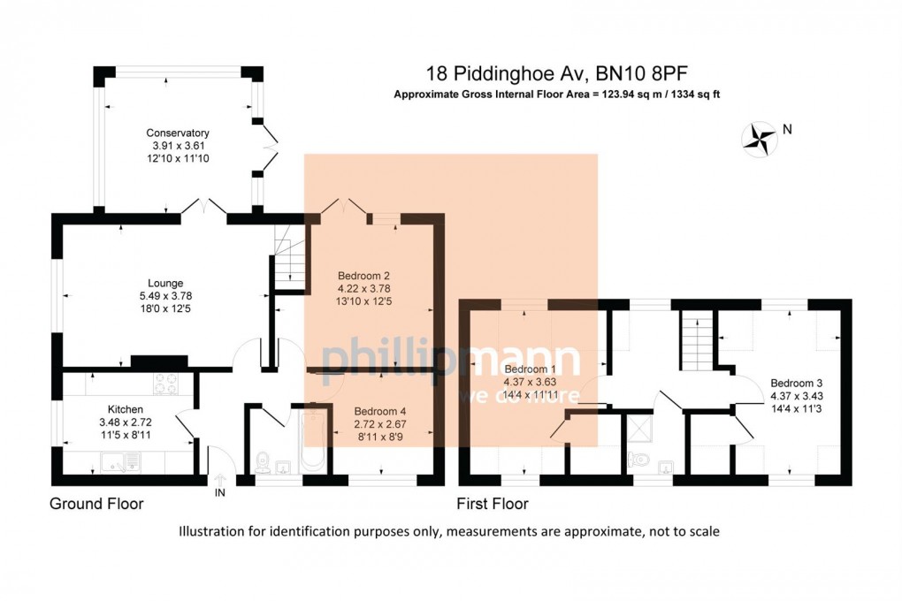 Floorplan for Piddinghoe Avenue, Peacehaven