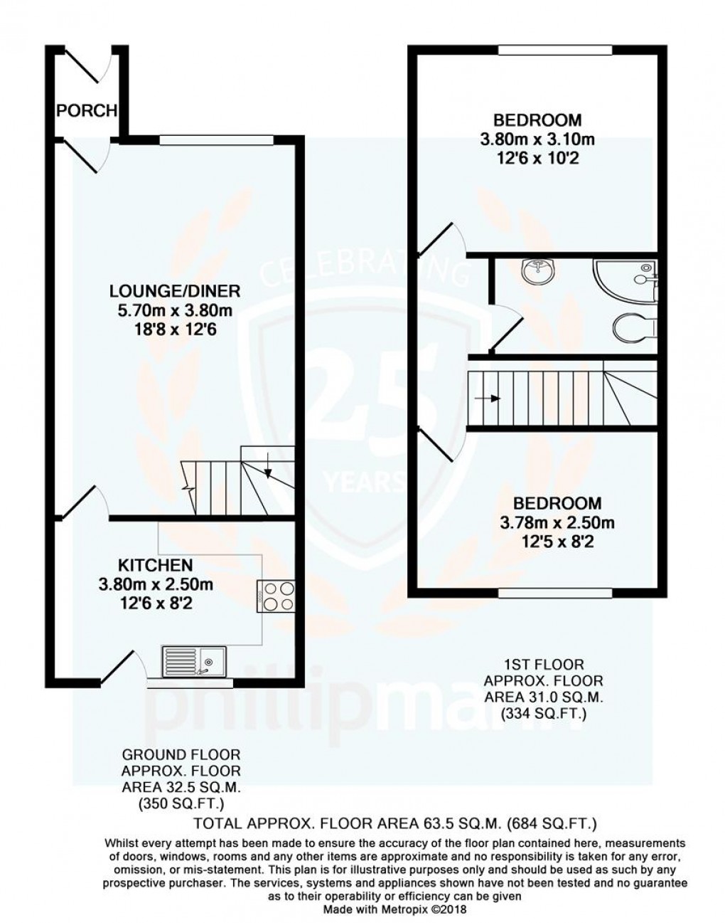 Floorplan for The Dewpond, Peacehaven