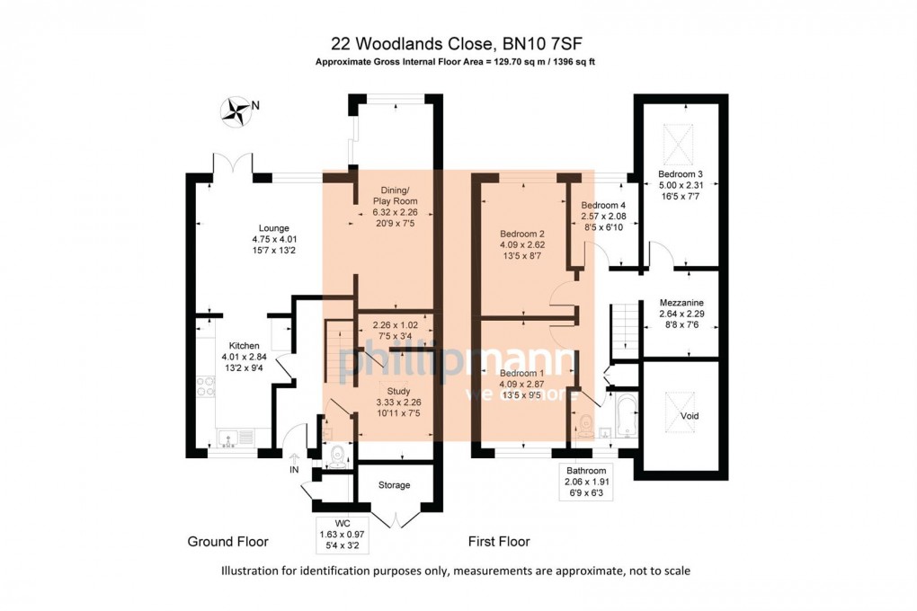 Floorplan for Woodlands Close, Peacehaven