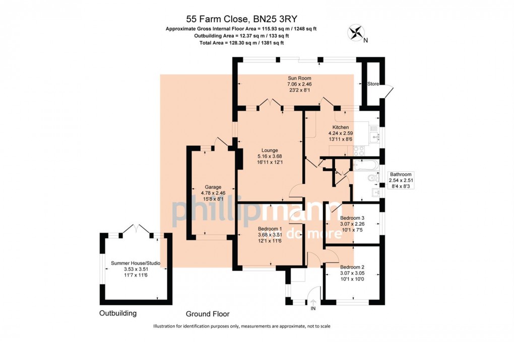 Floorplan for Farm Close, Seaford