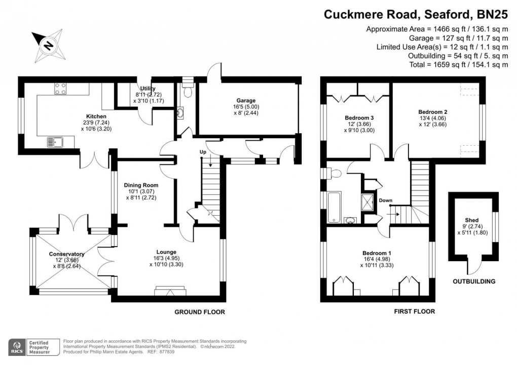 Floorplan for Cuckmere Road, Seaford