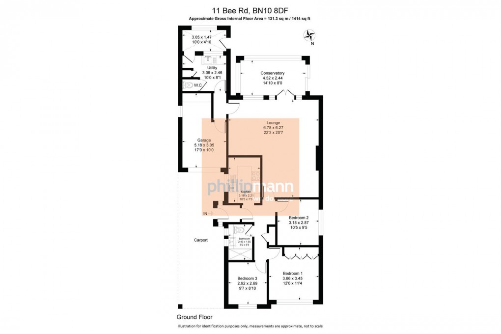 Floorplan for Bee Road, Peacehaven