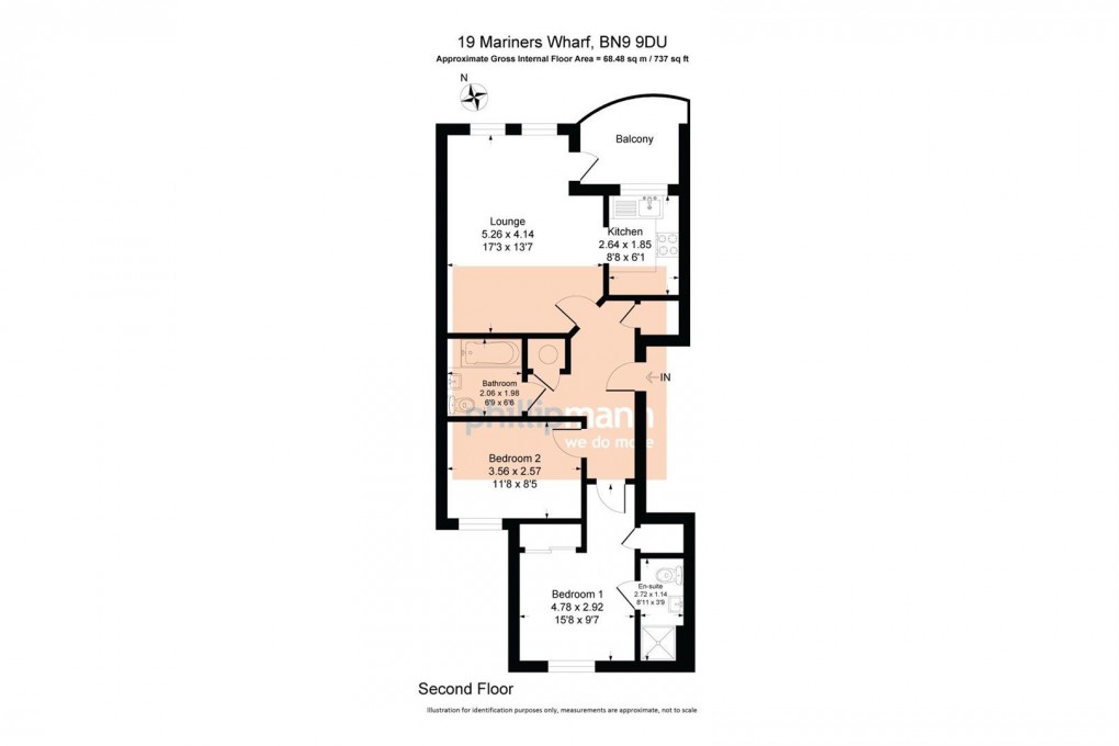 Floorplan for Mariners Wharf, Fort Road, Newhaven