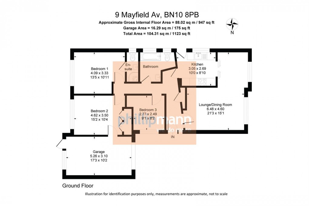 Floorplan for Mayfield Avenue, Peacehaven