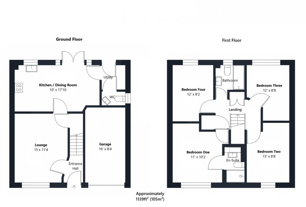 Floorplan for Linnet Crescent, Peacehaven